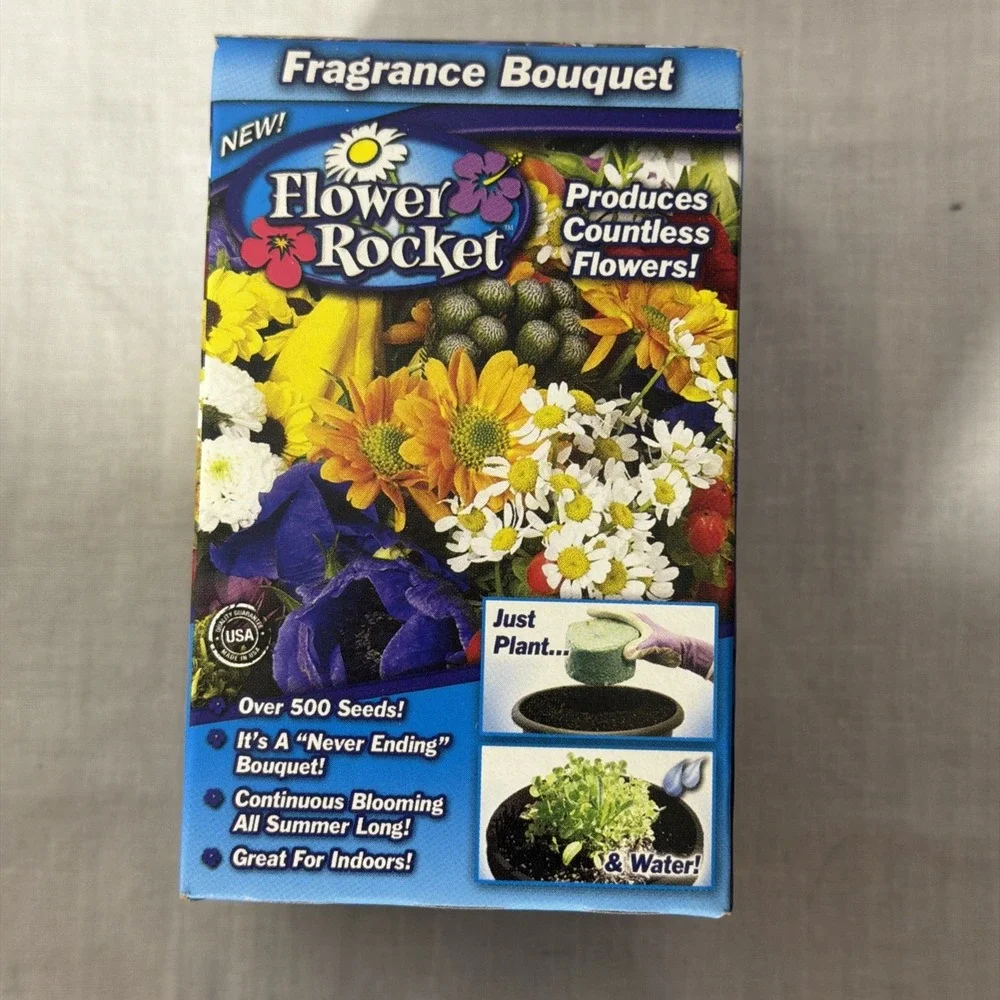 Lot of 6Boxes of Flower Seeds. Summer Bouquet Flower Rocket As Seen‎ On TV
